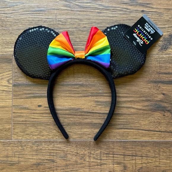 Disney Mickey Minnie Mouse Ears Pride Collection Headband Unisex One Size NWT - Picture 2 of 8